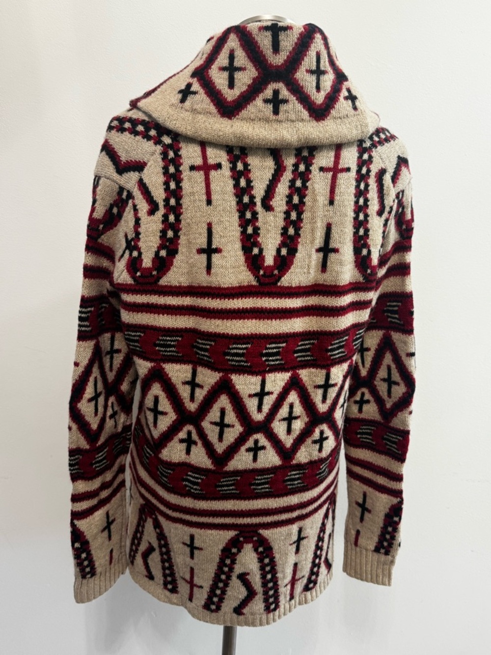 Ralph Lauren Southwestern Cardigan Shawl Collar Luxury knit M - Picture 2 of 6